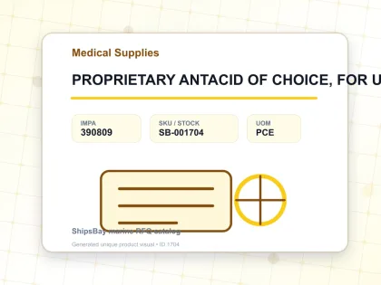 PROPRIETARY ANTACID OF CHOICE, FOR U.K. SHIPS - Medical Supplies - IMPA 390809 - UOM PCE
