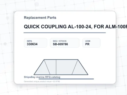 QUICK COUPLING AL-100-24, FOR ALM-100P - Replacement Parts - IMPA 330634 - UOM PR