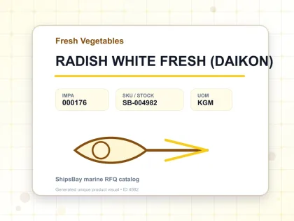 RADISH WHITE FRESH (DAIKON) - Fresh Vegetables - IMPA 000176 - UOM KGM
