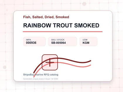 RAINBOW TROUT SMOKED - Fish, Salted, Dried, Smoked - IMPA 000936 - UOM KGM