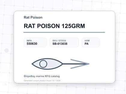 RAT POISON 125GRM - Rat Poison - IMPA 550630 - UOM PA
