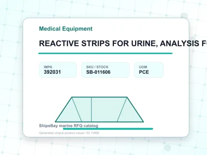 REACTIVE STRIPS FOR URINE, ANALYSIS FOR U.K. SHIPS - Medical Equipment - IMPA 392031 - UOM PCE