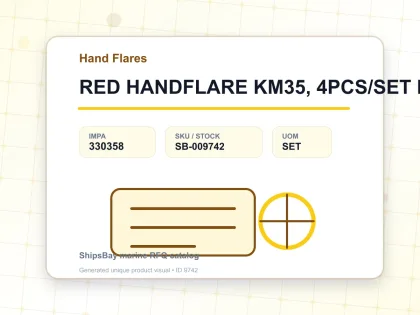 RED HANDFLARE KM35, 4PCS/SET KOA - Hand Flares - IMPA 330358 - UOM SET
