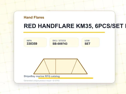 RED HANDFLARE KM35, 6PCS/SET KOA - Hand Flares - IMPA 330359 - UOM SET
