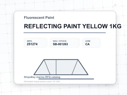 REFLECTING PAINT YELLOW 1KG - Fluorescent Paint - IMPA 251274 - UOM CA