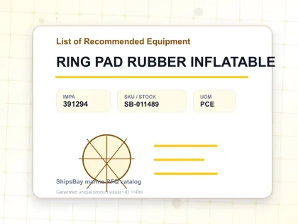 RING PAD RUBBER INFLATABLE - List of Recommended Equipment - IMPA 391294 - UOM PCE
