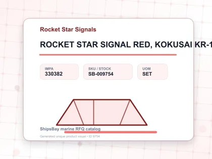 ROCKET STAR SIGNAL RED, KOKUSAI KR-10 2PCS/SET - Rocket Star Signals - IMPA 330382 - UOM SET