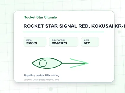 ROCKET STAR SIGNAL RED, KOKUSAI KR-10 4PCS/SET - Rocket Star Signals - IMPA 330383 - UOM SET