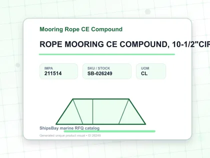 ROPE MOORING CE COMPOUND, 10-1/2"CIRX200MTR W/NK CERT. - Mooring Rope CE Compound - IMPA 211514 - UOM CL