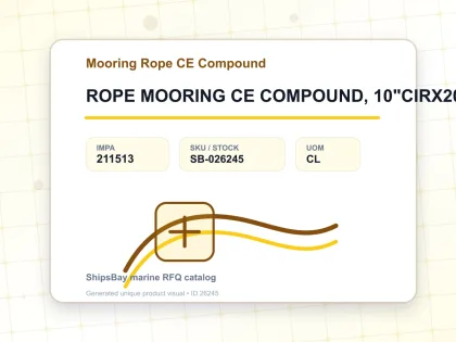 ROPE MOORING CE COMPOUND, 10"CIRX200MTR W/NK CERT. - Mooring Rope CE Compound - IMPA 211513 - UOM CL