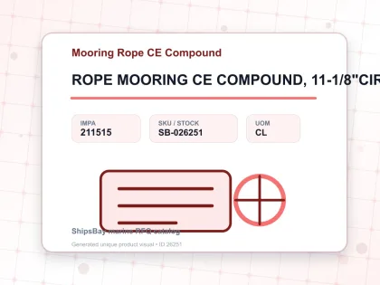 ROPE MOORING CE COMPOUND, 11-1/8"CIRX200MTR W/NK CERT. - Mooring Rope CE Compound - IMPA 211515 - UOM CL