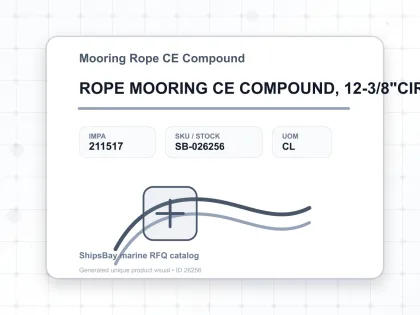 ROPE MOORING CE COMPOUND, 12-3/8"CIRX200MTR W/NK CERT. - Mooring Rope CE Compound - IMPA 211517 - UOM CL