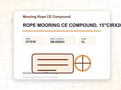 ROPE MOORING CE COMPOUND, 15"CIRX200MTR W/NK CERT. - Mooring Rope CE Compound - IMPA 211519 - UOM CL