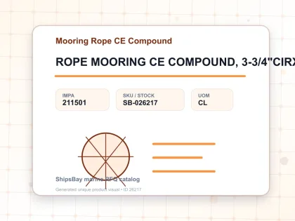 ROPE MOORING CE COMPOUND, 3-3/4"CIRX200MTR W/NK CERT. - Mooring Rope CE Compound - IMPA 211501 - UOM CL