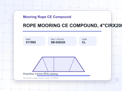 ROPE MOORING CE COMPOUND, 4"CIRX200MTR W/NK CERT. - Mooring Rope CE Compound - IMPA 211502 - UOM CL