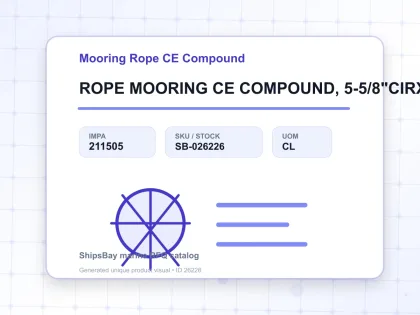 ROPE MOORING CE COMPOUND, 5-5/8"CIRX200MTR W/NK CERT. - Mooring Rope CE Compound - IMPA 211505 - UOM CL