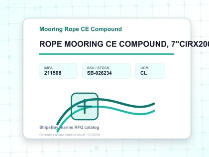 ROPE MOORING CE COMPOUND, 7"CIRX200MTR W/NK CERT. - Mooring Rope CE Compound - IMPA 211508 - UOM CL