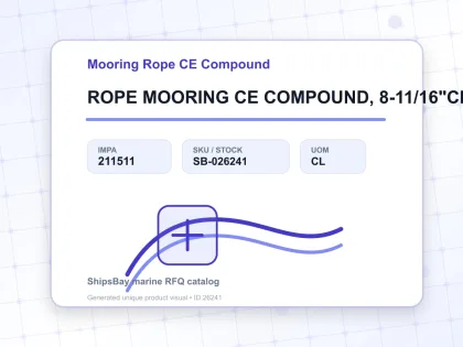 ROPE MOORING CE COMPOUND, 8-11/16"CIRX200MTR W/NK CERT. - Mooring Rope CE Compound - IMPA 211511 - UOM CL