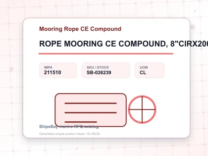 ROPE MOORING CE COMPOUND, 8"CIRX200MTR W/NK CERT. - Mooring Rope CE Compound - IMPA 211510 - UOM CL