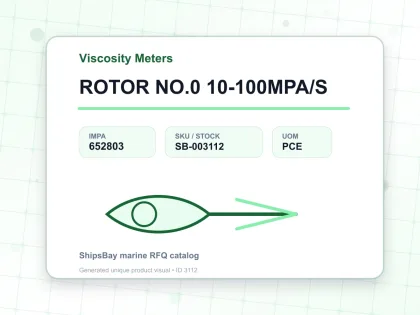 ROTOR NO.0 10-100MPA/S - Viscosity Meters - IMPA 652803 - UOM PCE