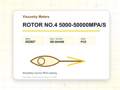 ROTOR NO.4 5000-50000MPA/S - Viscosity Meters - IMPA 652807 - UOM PCE