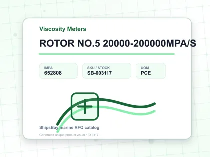 ROTOR NO.5 20000-200000MPA/S - Viscosity Meters - IMPA 652808 - UOM PCE