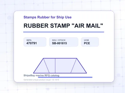 RUBBER STAMP "AIR MAIL" - Stamps Rubber for Ship Use - IMPA 470791 - UOM PCE