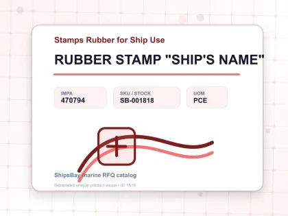 RUBBER STAMP "SHIP'S NAME" - Stamps Rubber for Ship Use - IMPA 470794 - UOM PCE
