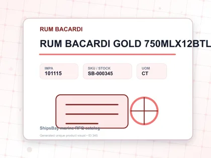 RUM BACARDI GOLD 750MLX12BTL - RUM BACARDI - IMPA 101115 - UOM CT