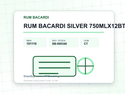 RUM BACARDI SILVER 750MLX12BTL - RUM BACARDI - IMPA 101116 - UOM CT