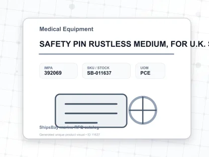 SAFETY PIN RUSTLESS MEDIUM, FOR U.K. SHIPS - Medical Equipment - IMPA 392069 - UOM PCE