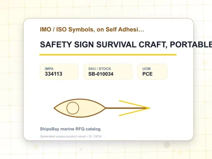 SAFETY SIGN SURVIVAL CRAFT, PORTABLE RADIO 150X150MM (IMO) - IMO / ISO Symbols, on Self Adhesive Photoluminescent Vinyl - IMPA 334113 - UOM PCE