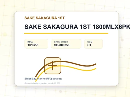 SAKE SAKAGURA 1ST 1800MLX6PKT - SAKE SAKAGURA 1ST - IMPA 101355 - UOM CT