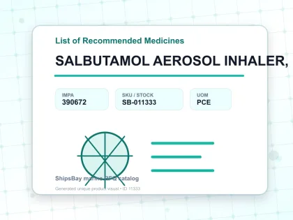 SALBUTAMOL AEROSOL INHALER, UNIT - List of Recommended Medicines - IMPA 390672 - UOM PCE