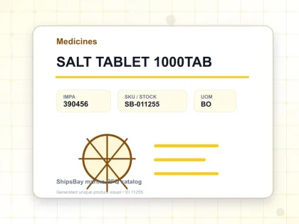SALT TABLET 1000TAB - Medicines - IMPA 390456 - UOM BO