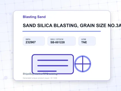SAND SILICA BLASTING, GRAIN SIZE NO.3A - Blasting Sand - IMPA 232967 - UOM TNE