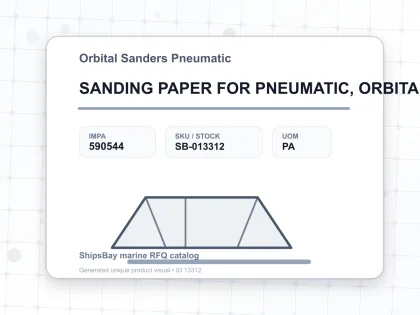 SANDING PAPER FOR PNEUMATIC, ORBITAL SANDER GRIT #120 200'S - Orbital Sanders Pneumatic - IMPA 590544 - UOM PA