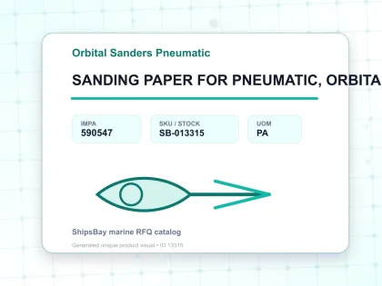 SANDING PAPER FOR PNEUMATIC, ORBITAL SANDER GRIT #240 200'S - Orbital Sanders Pneumatic - IMPA 590547 - UOM PA