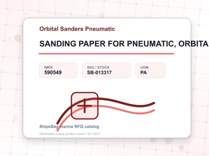 SANDING PAPER FOR PNEUMATIC, ORBITAL SANDER GRIT #320 200'S - Orbital Sanders Pneumatic - IMPA 590549 - UOM PA