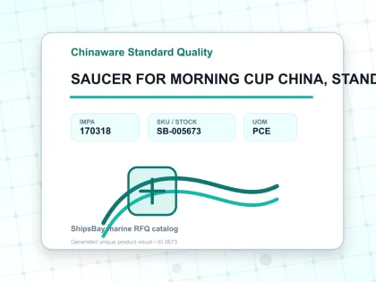 SAUCER FOR MORNING CUP CHINA, STANDARD QUALITY 148MM - Chinaware Standard Quality - IMPA 170318 - UOM PCE