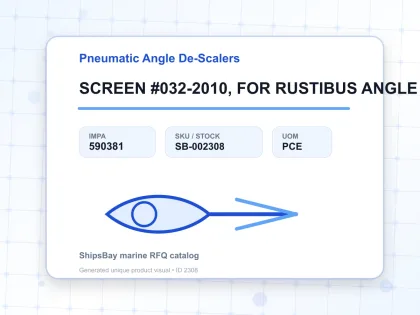 SCREEN #032-2010, FOR RUSTIBUS ANGLE DE-SCALER - Pneumatic Angle De-Scalers - IMPA 590381 - UOM PCE