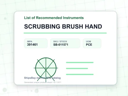 SCRUBBING BRUSH HAND - List of Recommended Instruments - IMPA 391461 - UOM PCE