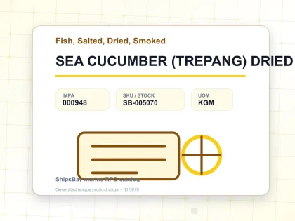 SEA CUCUMBER (TREPANG) DRIED - Fish, Salted, Dried, Smoked - IMPA 000948 - UOM KGM