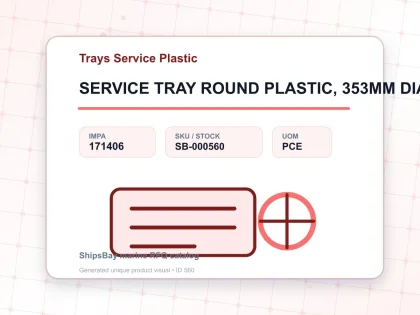 SERVICE TRAY ROUND PLASTIC, 353MM DIAM - Trays Service Plastic - IMPA 171406 - UOM PCE