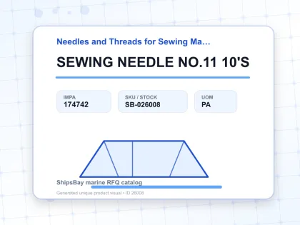 SEWING NEEDLE NO.11 10'S - Needles and Threads for Sewing Machine - IMPA 174742 - UOM PA