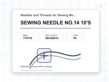 SEWING NEEDLE NO.14 10'S - Needles and Threads for Sewing Machine - IMPA 174743 - UOM PA