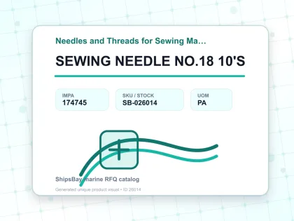 SEWING NEEDLE NO.18 10'S - Needles and Threads for Sewing Machine - IMPA 174745 - UOM PA