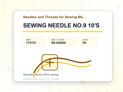 SEWING NEEDLE NO.9 10'S - Needles and Threads for Sewing Machine - IMPA 174741 - UOM PA