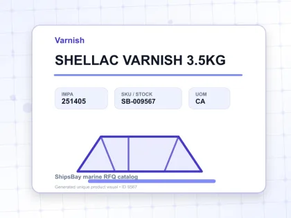 SHELLAC VARNISH 3.5KG - Varnish - IMPA 251405 - UOM CA