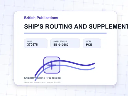 SHIP'S ROUTING AND SUPPLEMENT - British Publications - IMPA 370678 - UOM PCE